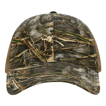 Garment Washed Printed Trucker Cap