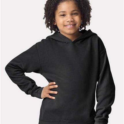 Youth Garment-Dyed Lightweight Fleece Hooded Sweatshirt