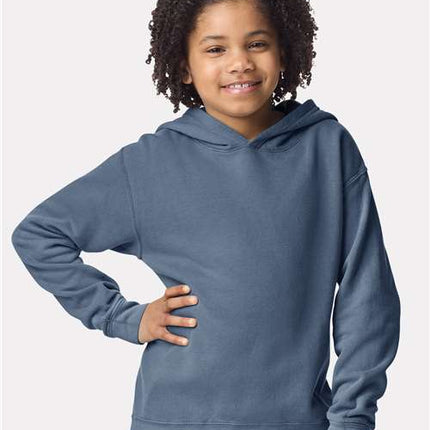 Youth Garment-Dyed Lightweight Fleece Hooded Sweatshirt