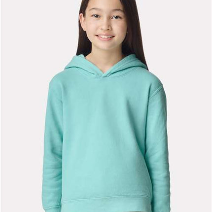 Youth Garment-Dyed Lightweight Fleece Hooded Sweatshirt