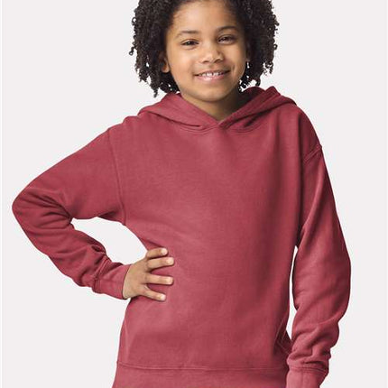 Youth Garment-Dyed Lightweight Fleece Hooded Sweatshirt