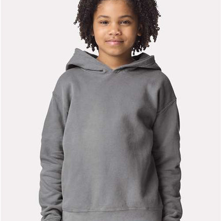 Youth Garment-Dyed Lightweight Fleece Hooded Sweatshirt