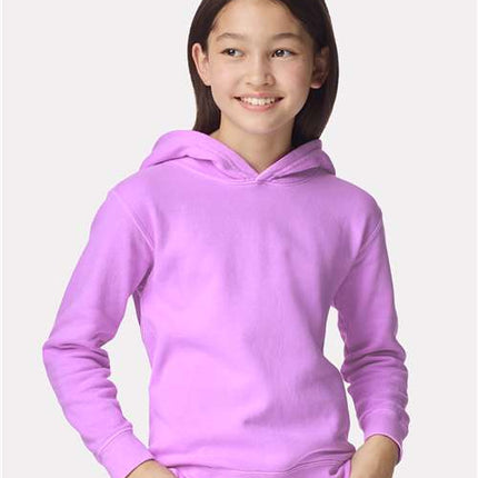 Youth Garment-Dyed Lightweight Fleece Hooded Sweatshirt