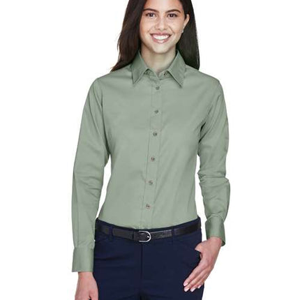 Women's Easy Blend™ Long Sleeve Twill Dress Shirt with Stain-Release