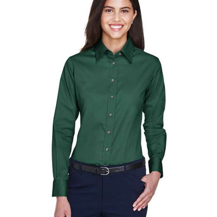 Women's Easy Blend™ Long Sleeve Twill Dress Shirt with Stain-Release