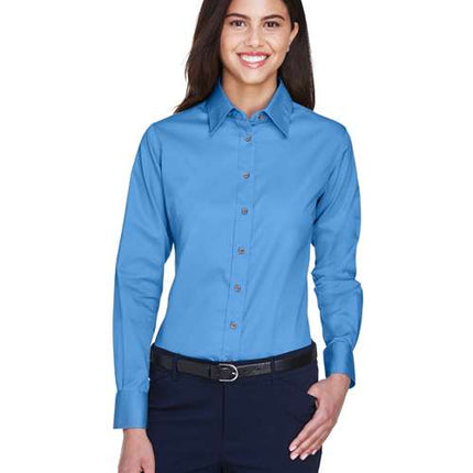 Women's Easy Blend™ Long Sleeve Twill Dress Shirt with Stain-Release