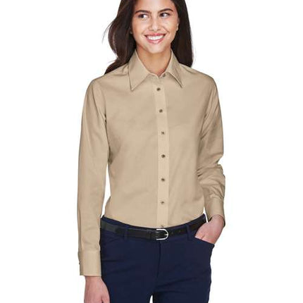 Women's Easy Blend™ Long Sleeve Twill Dress Shirt with Stain-Release