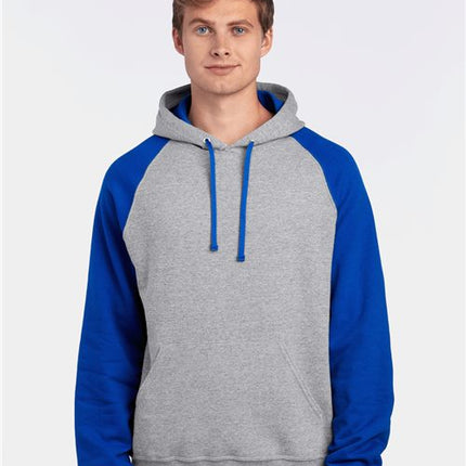 Unisex Nublend® Colorblocked Raglan Hooded Sweatshirt
