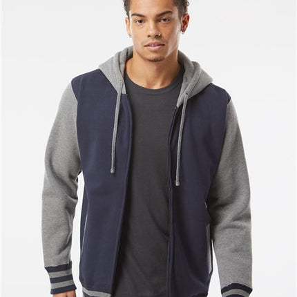 Unisex Heavyweight Varsity Full-Zip Hooded Sweatshirt
