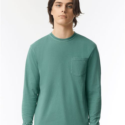 Unisex Garment-Dyed Heavyweight Long Sleeve Pocket T-Shirt