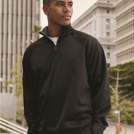Unisex Dri-Power® Sport Quarter-Zip Cadet Collar Sweatshirt
