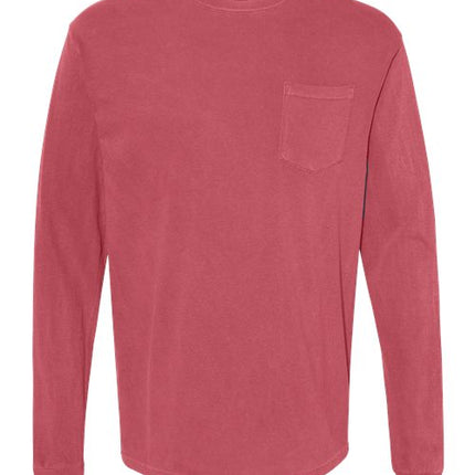 Unisex Garment-Dyed Heavyweight Long Sleeve Pocket T-Shirt
