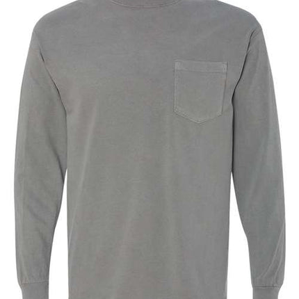 Unisex Garment-Dyed Heavyweight Long Sleeve Pocket T-Shirt