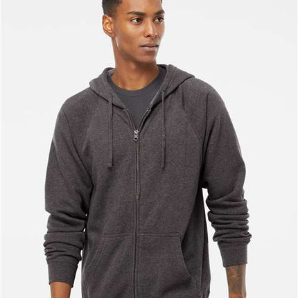 Unisex Special Blend Raglan Full-Zip Hooded Sweatshirt