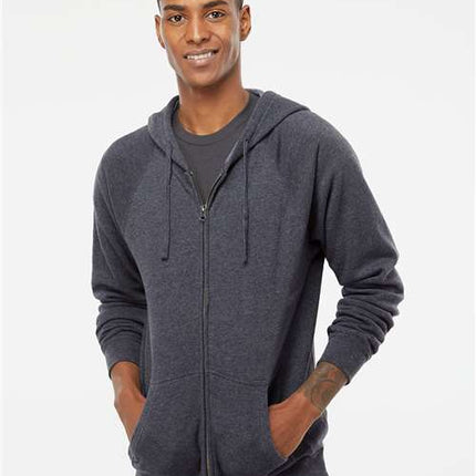 Unisex Special Blend Raglan Full-Zip Hooded Sweatshirt