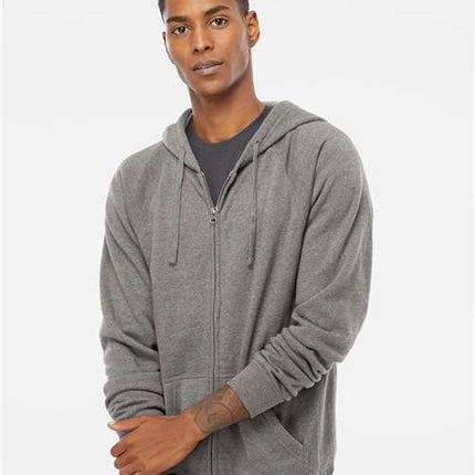 Unisex Special Blend Raglan Full-Zip Hooded Sweatshirt
