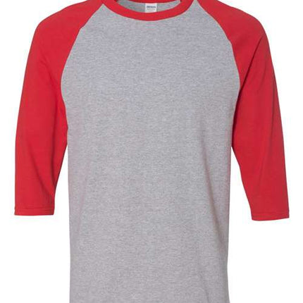 Unisex Heavy Cotton™ Raglan Three-Quarter Sleeve T-Shirt