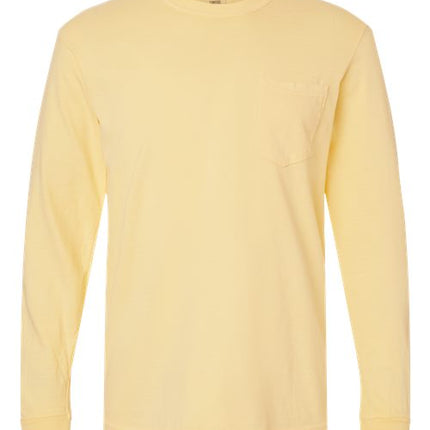 Unisex Garment-Dyed Heavyweight Long Sleeve Pocket T-Shirt