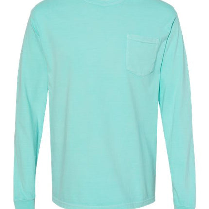 Unisex Garment-Dyed Heavyweight Long Sleeve Pocket T-Shirt