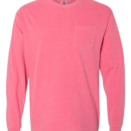Unisex Garment-Dyed Heavyweight Long Sleeve Pocket T-Shirt