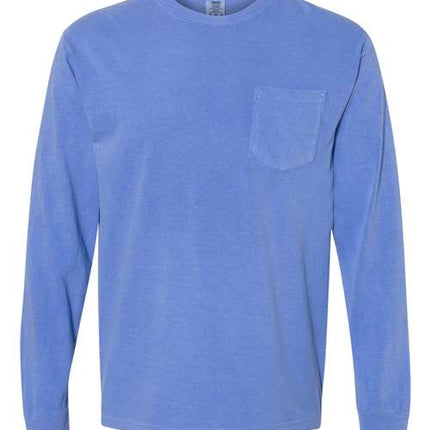 Unisex Garment-Dyed Heavyweight Long Sleeve Pocket T-Shirt
