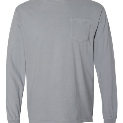 Unisex Garment-Dyed Heavyweight Long Sleeve Pocket T-Shirt