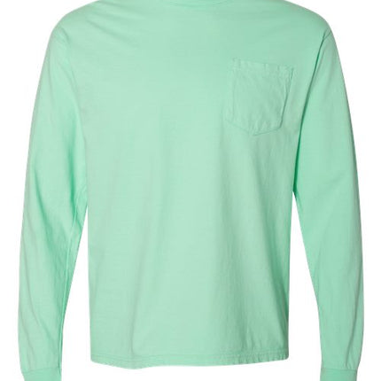Unisex Garment-Dyed Heavyweight Long Sleeve Pocket T-Shirt