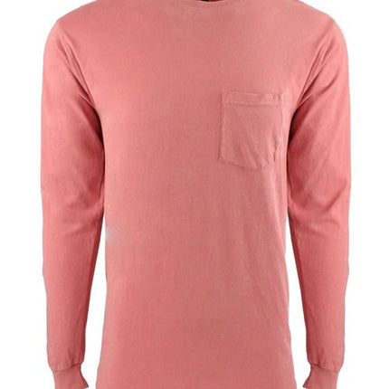 Unisex Inspired Dye Long Sleeve Pocket T-Shirt