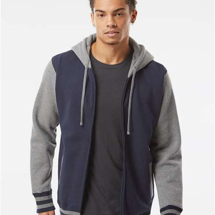 Unisex Heavyweight Varsity Full-Zip Hooded Sweatshirt