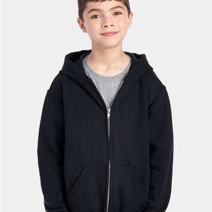 Youth NuBlend® Full-Zip Hooded Sweatshirt