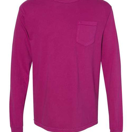 Unisex Garment-Dyed Heavyweight Long Sleeve Pocket T-Shirt