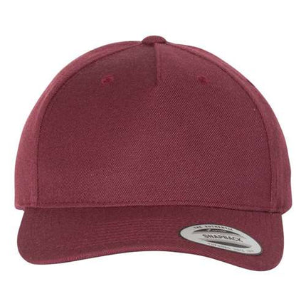 Premium Five-Panel Curved Bill Snapback Cap
