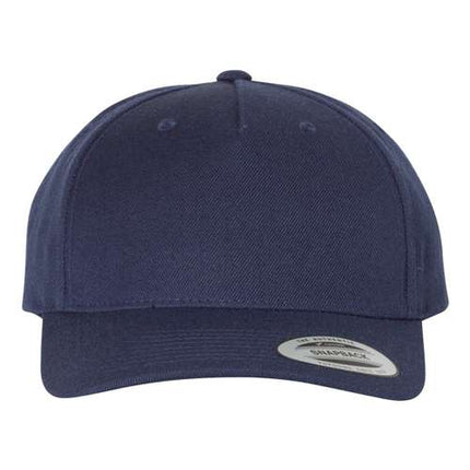 Premium Five-Panel Curved Bill Snapback Cap