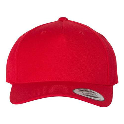 Premium Five-Panel Curved Bill Snapback Cap