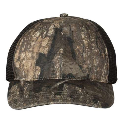 Garment Washed Printed Trucker Cap