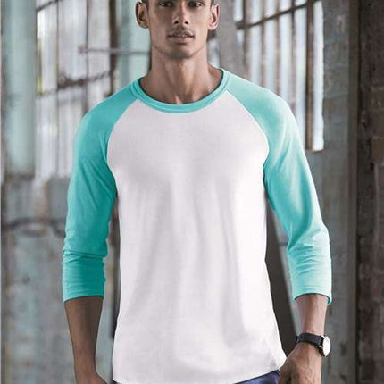 Premium Blend Ringspun Three-Quarter Sleeve Raglan Baseball T-Shirt