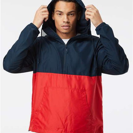 Unisex Lightweight Quarter-Zip Windbreaker Pullover Jacket
