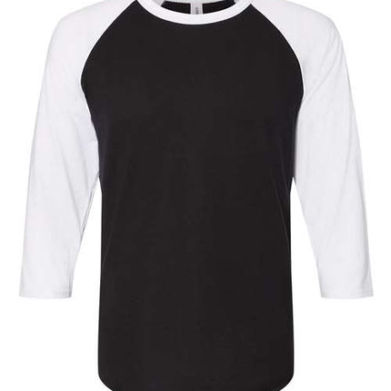 Premium Blend Ringspun Three-Quarter Sleeve Raglan Baseball T-Shirt