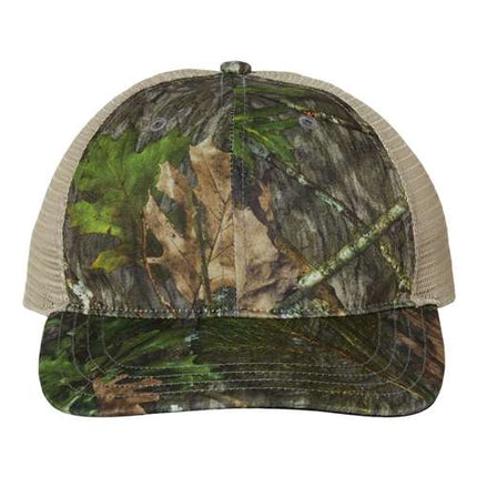 Garment Washed Printed Trucker Cap