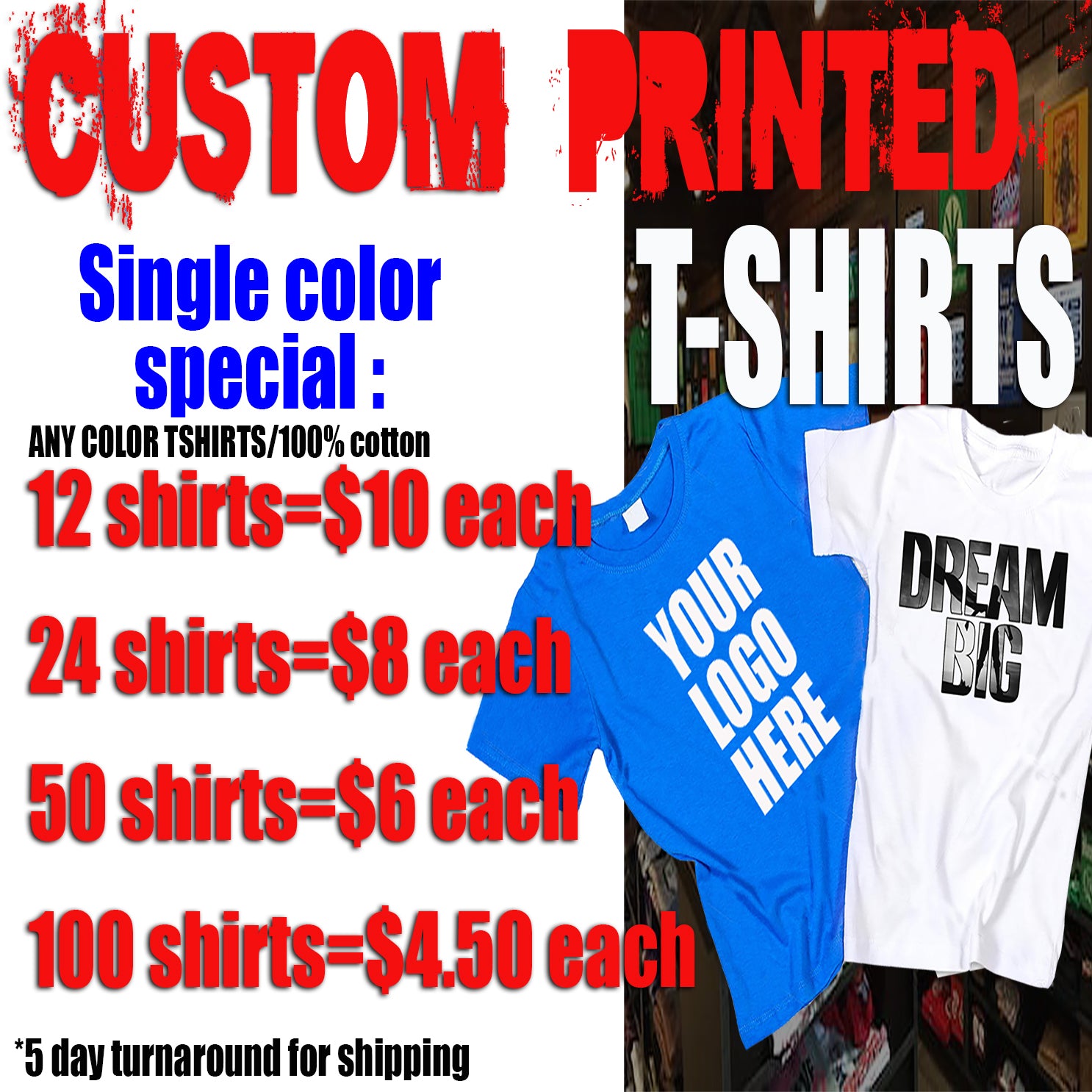 Single Color T-shirt Special